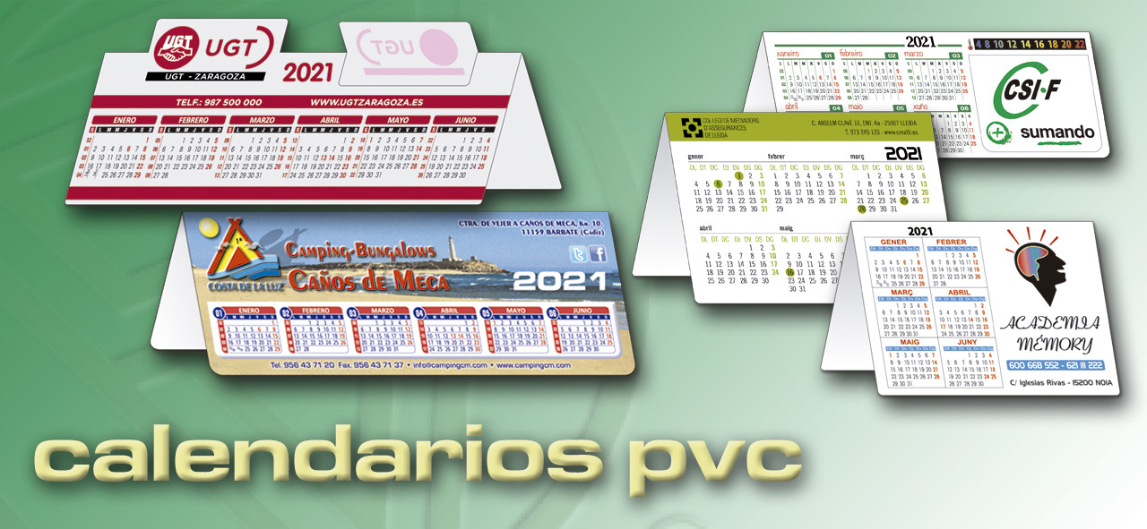Calendarios P.V.C.
